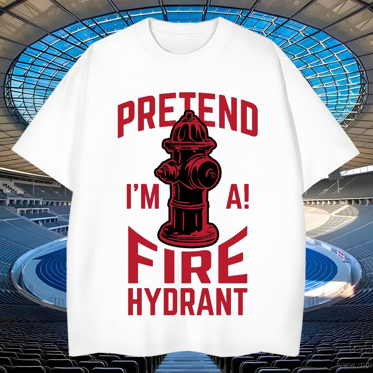 Comfortable Men Tshirts Beach 100% Cotton 230g Skull Breathable fire hydrant T-Shirts Brand Tops