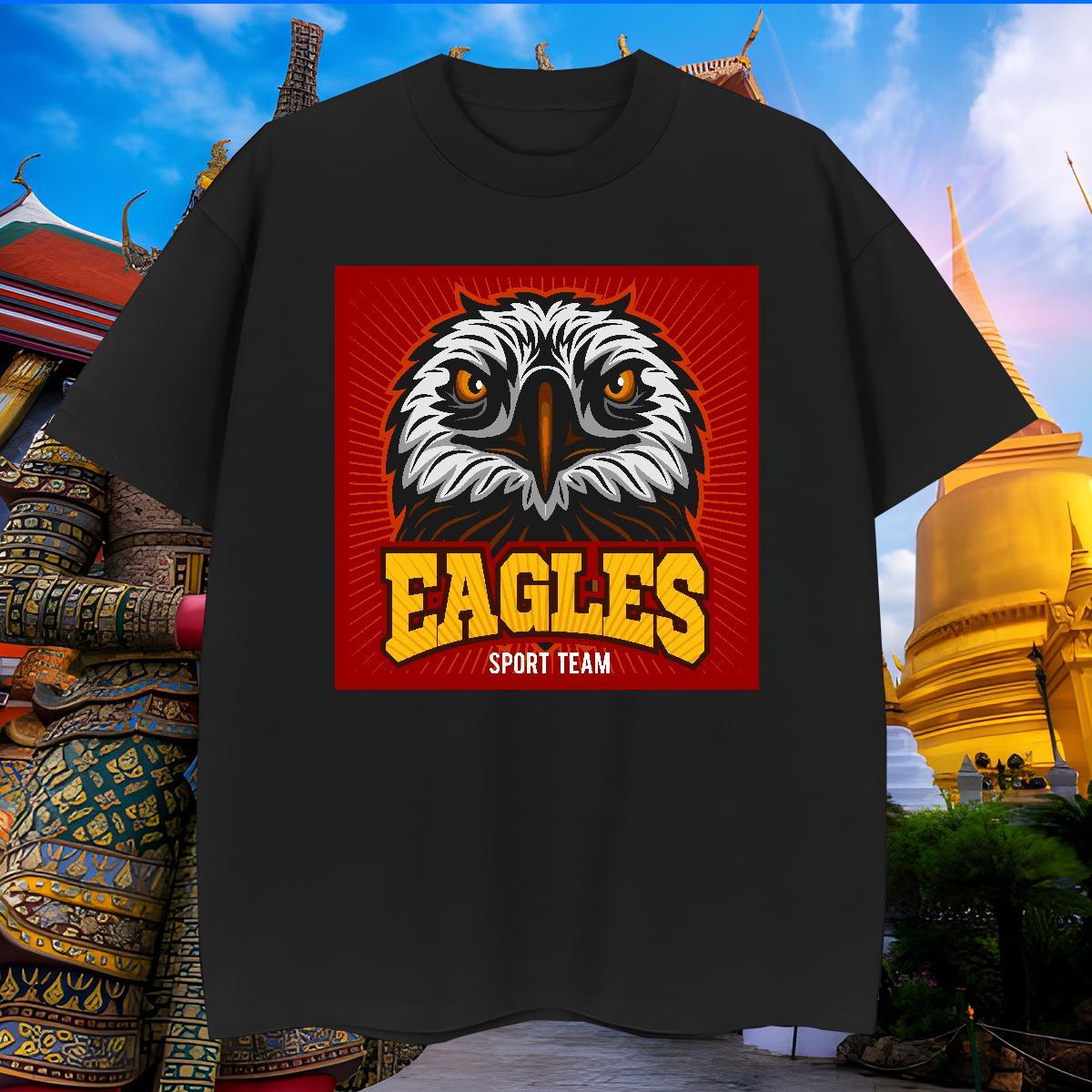 Wholesale T Shirt For Man eagle Round Neck Short Sleeve Casual Daily Wear Plus Size Custom 230g Cotton Men Tshirts DIY Customized Clothings