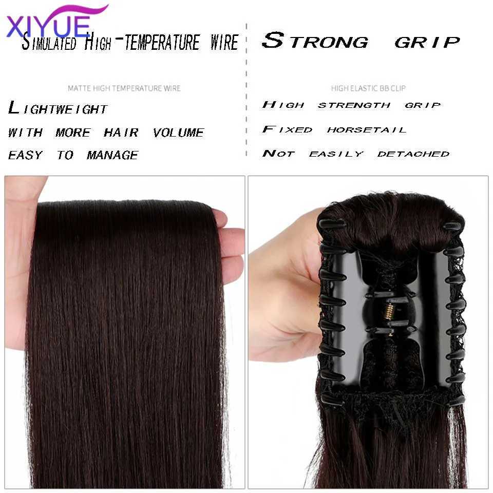 XIYUE European and American Wigs Womens Long Straight Hair Claw Editing Ponytail Braids Natural and Realistic Claw Editing Style W240817