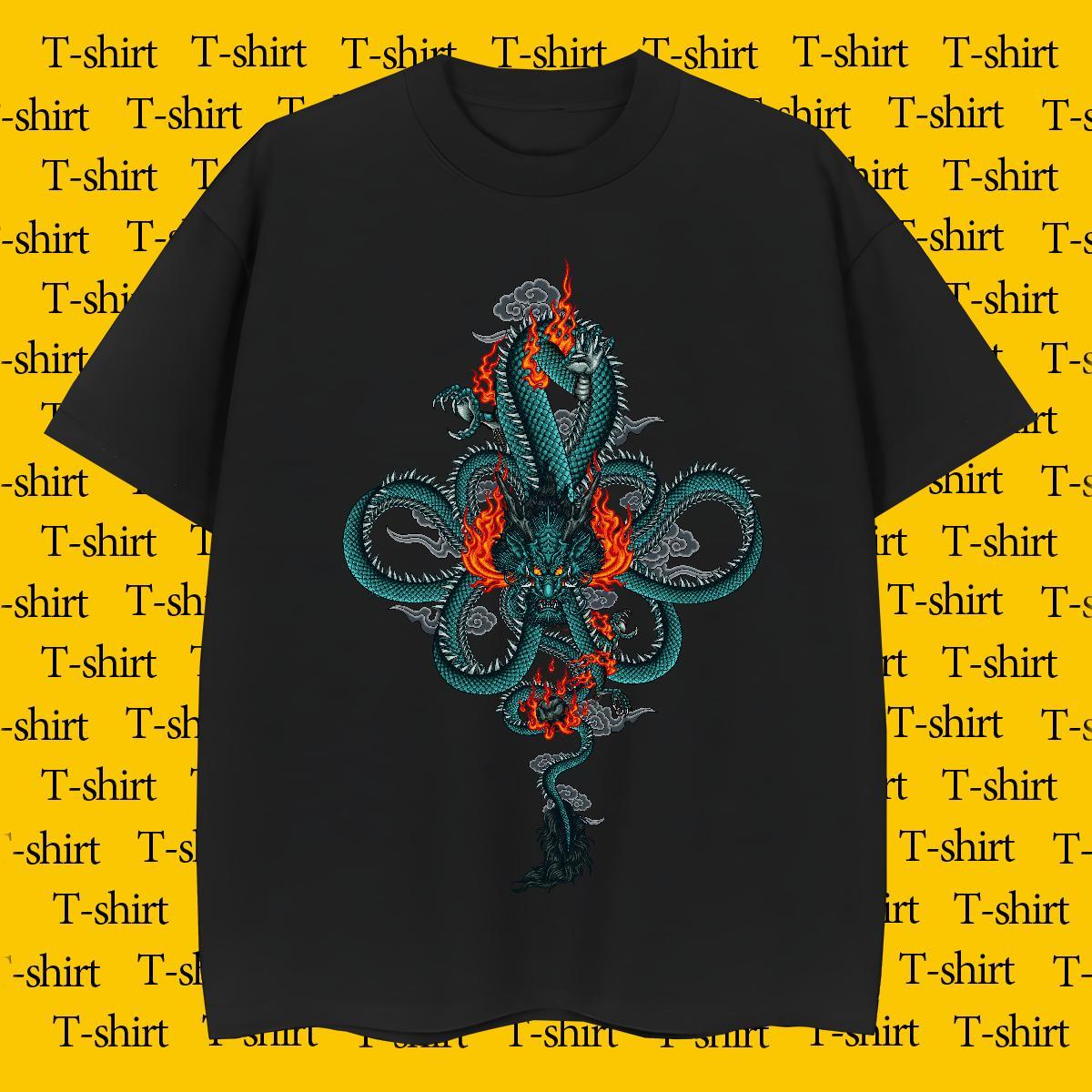 Man T Shirts 100% Cotton 230g ferocity High Street Hip Hop O Neck Short Sleeves DIY Couples T Shirts 2024 New Unisex Tops Tees