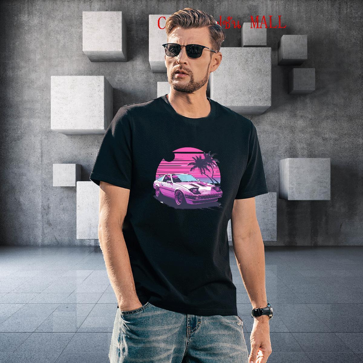 Cool Design car T Shirts Men Sports Casual Mens Tshirts 230g Pure Cotton Designer Short Sleeve O-Neck Customized Print Clothes