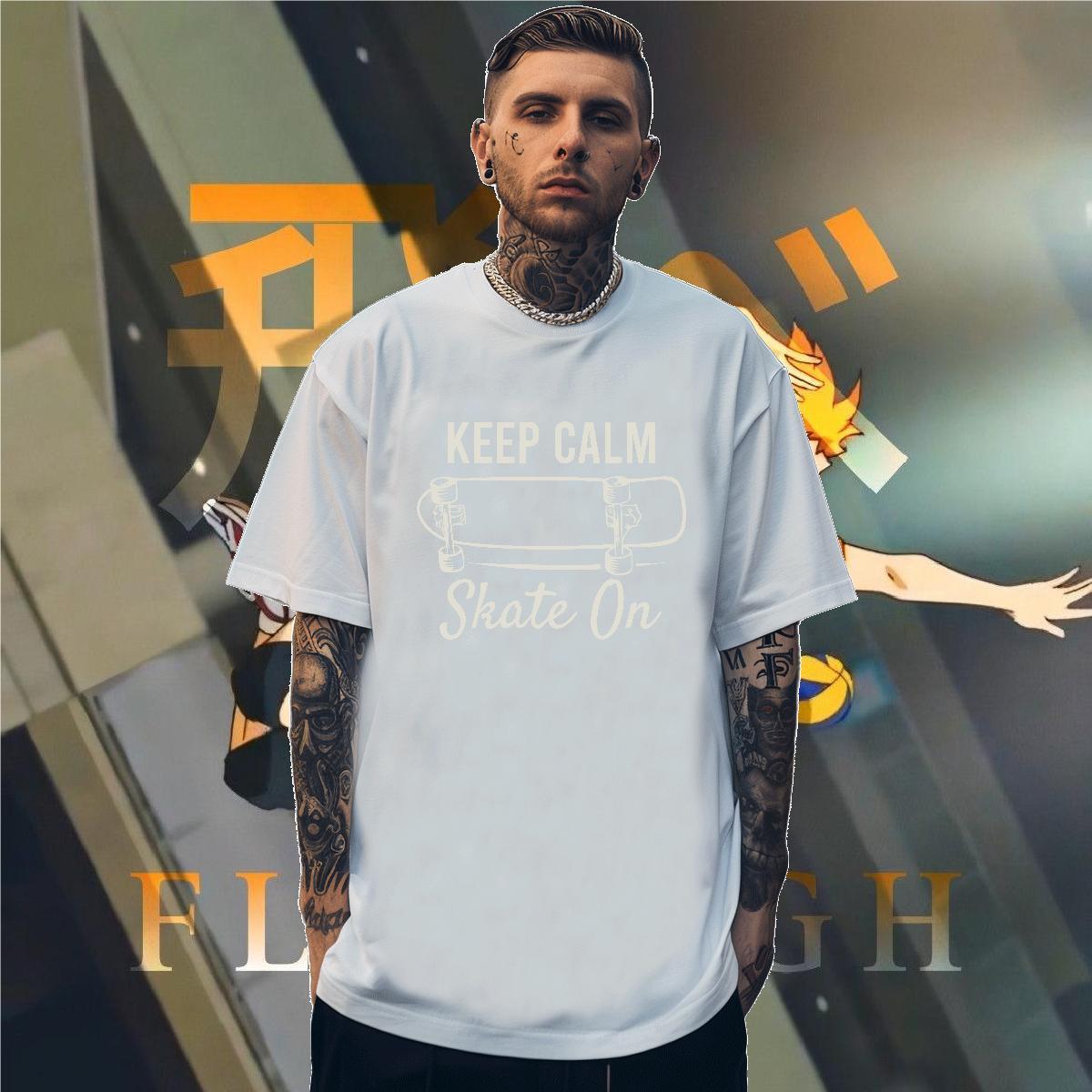 Popular monogram 230g Cotton Men Tops Tees Street Wear Round Neck Short Sleeve T Shirts Men Casual New Customized Tee Shirt