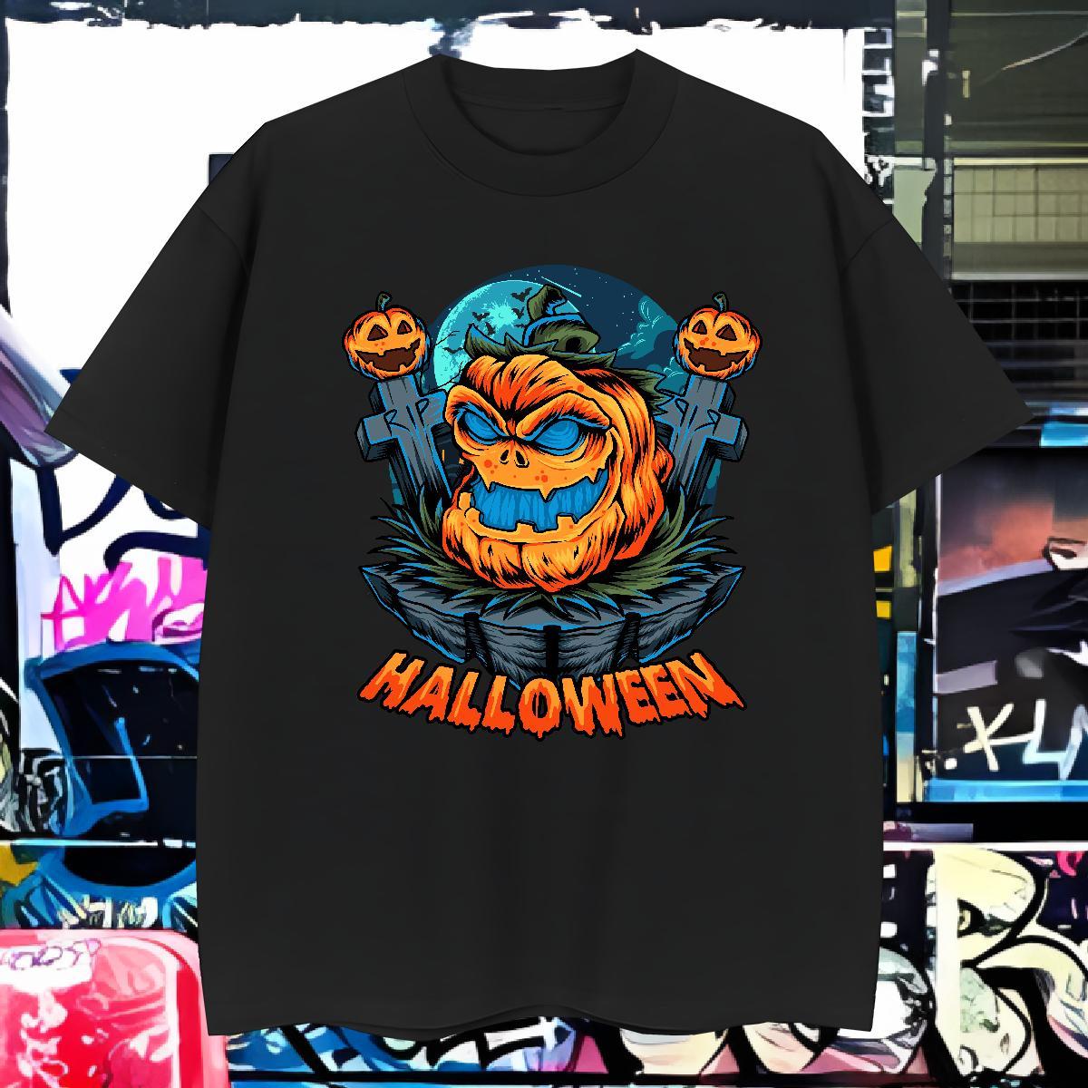 Cool Design T Shirt For Man halloween Short Sleeve O-Neck Summer Casual Custom Print Plus Size 230g Cotton Men Tshirts New Designer Tee Shirt