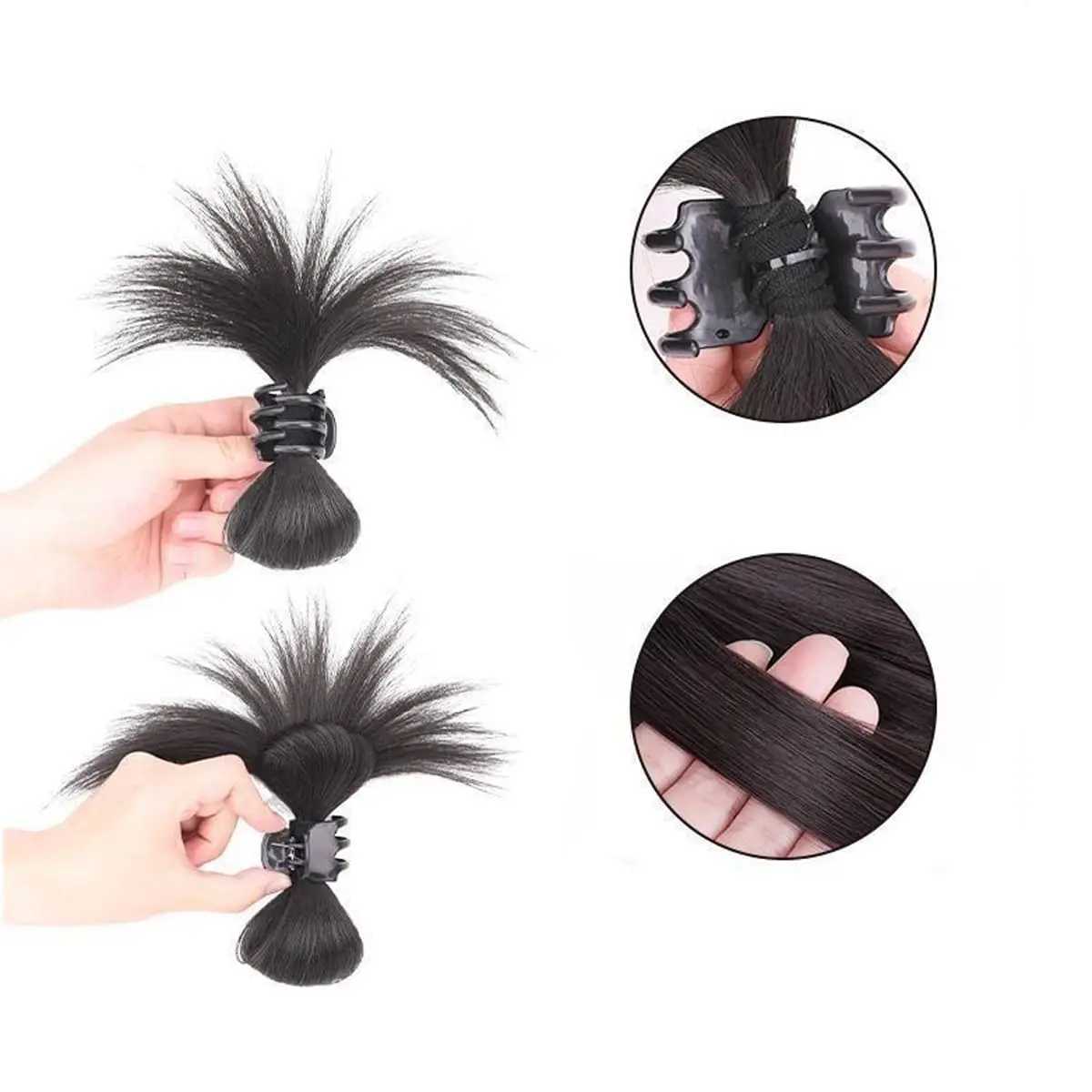 Chicken nest head hair clip messy rabbit hair curly chicken head wig chicken nest hair high ponytail fountain ponytail W240817