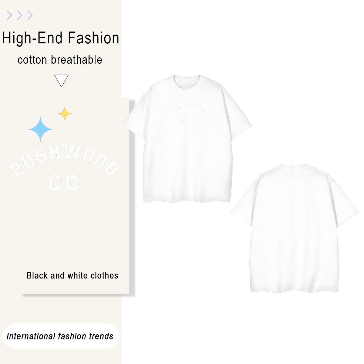 Comfortable letter 100% Cotton 230g Men Tshirts Street Wear Breathable T-Shirts 2024 New Custom Printed Tee Shirt