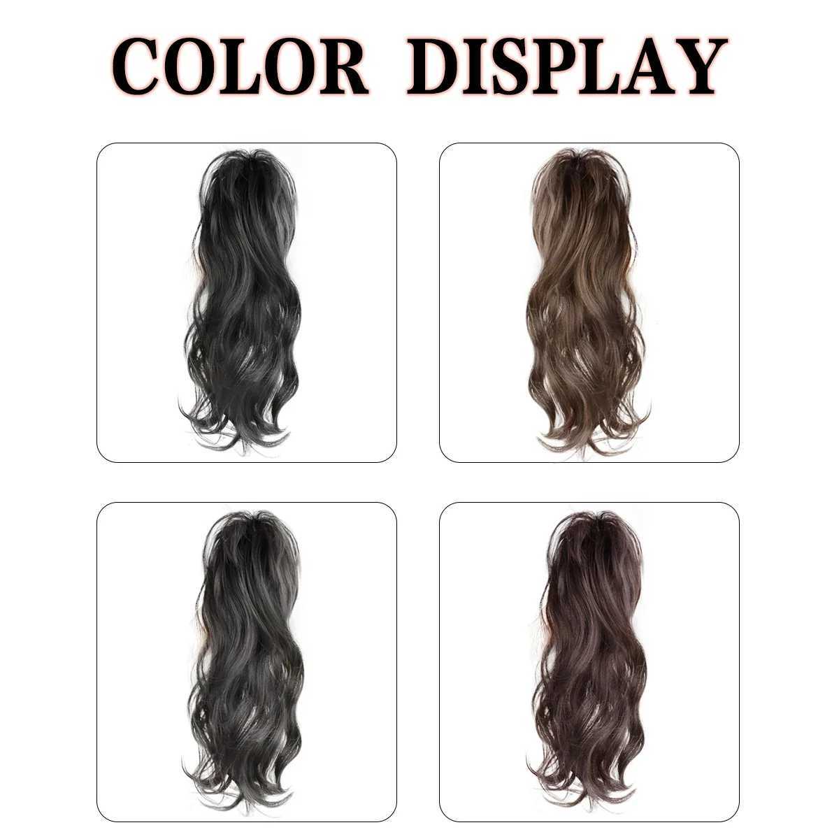 14 inch curly wavy synthetic ponytail easy and unique hairstyle easily fits elegant female style W240817