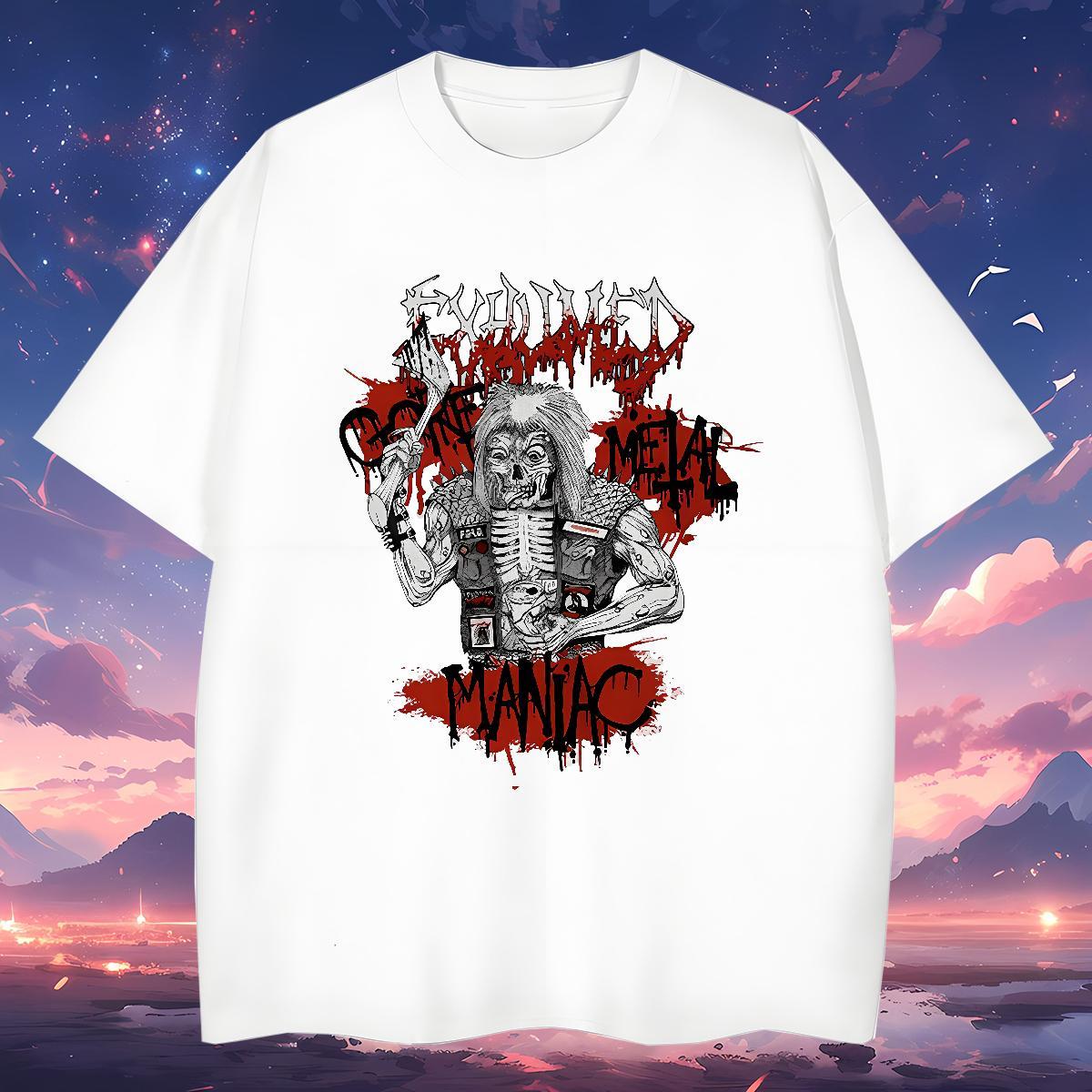 T Shirt For Man 230g 100% Cotton scary Sport Breathable Short Sleeve DIY Tshirts Designer Fashion Unisex Polos