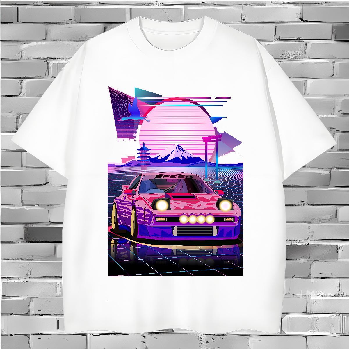 Popular beach Mens T Shirts Street Wear Men Clothes T-Shirt 100% Cotton 230g 2024 New O Neck Short Sleeves Customized Print Clothings