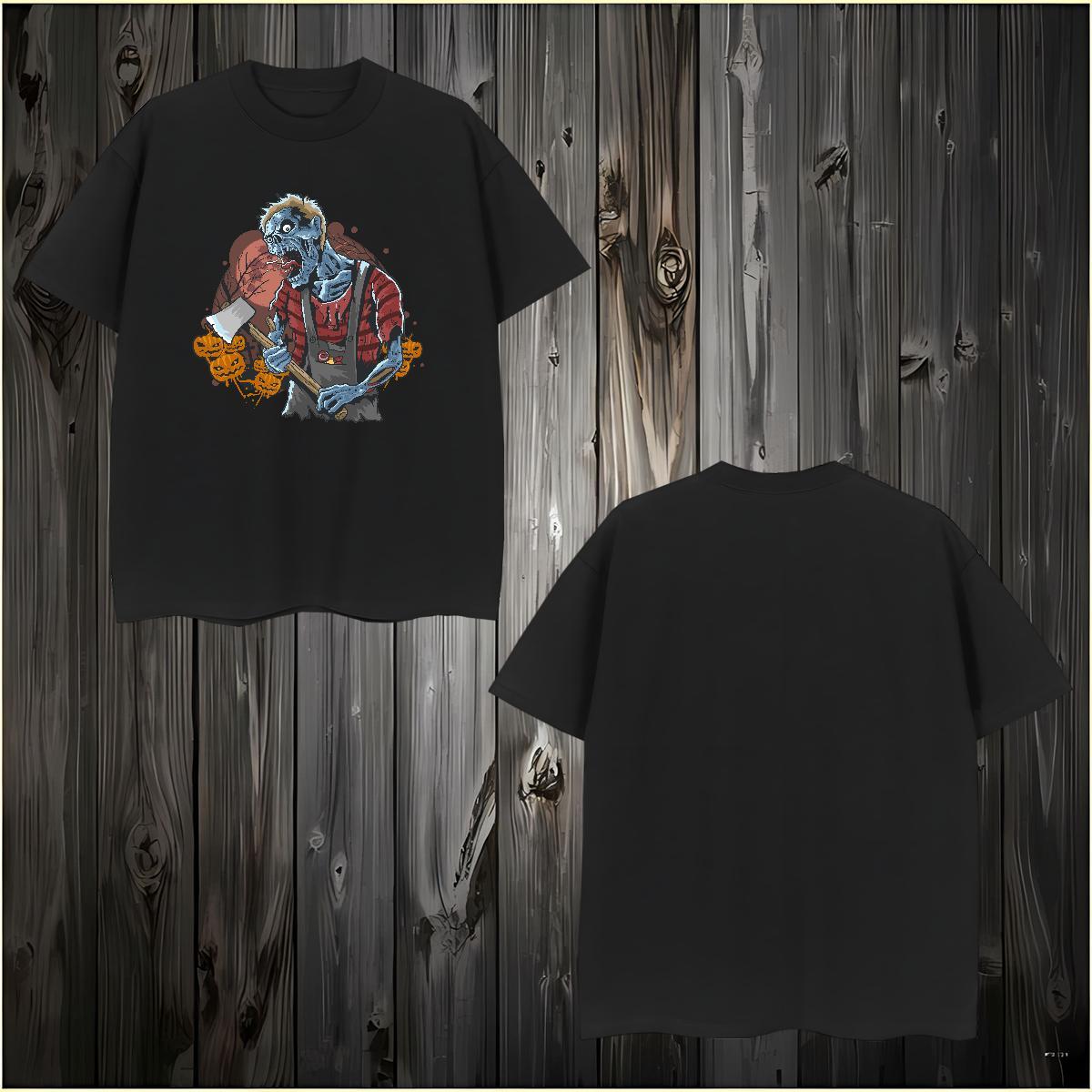 T Shirt For Man 100% Cotton 230g zombie Spring Summer Breathable DIY Printed Men Tops Tees Factory Direct Cool Design Top Tees