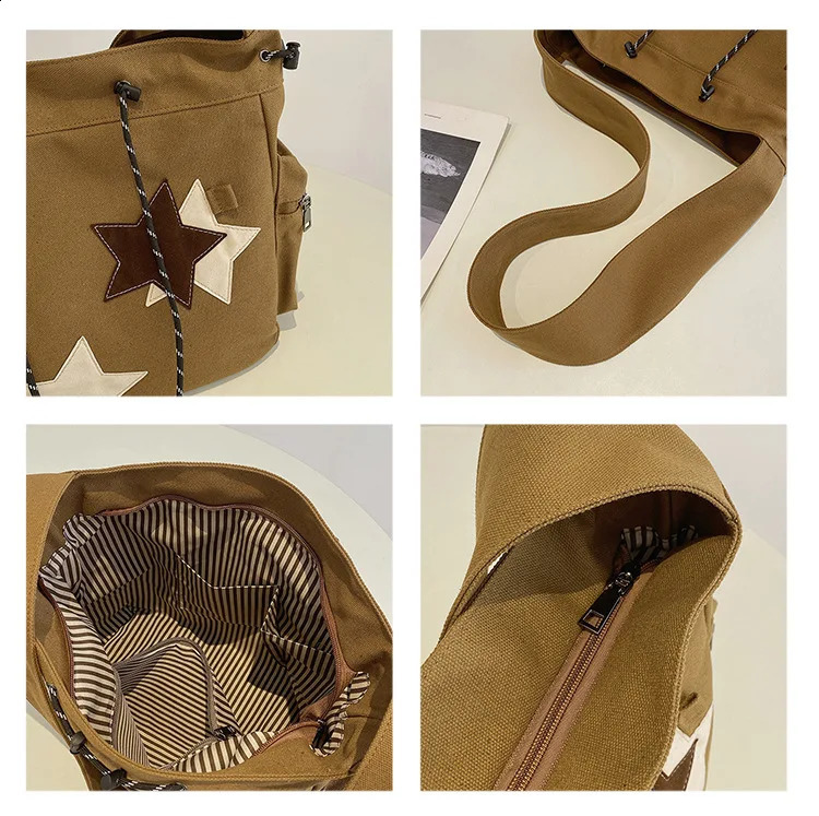 SCOFY FASHION Vintage Canvas Crossbody Bags for Women X-mas Cute Messenger Bags School Bag Purses and Handbags 240819