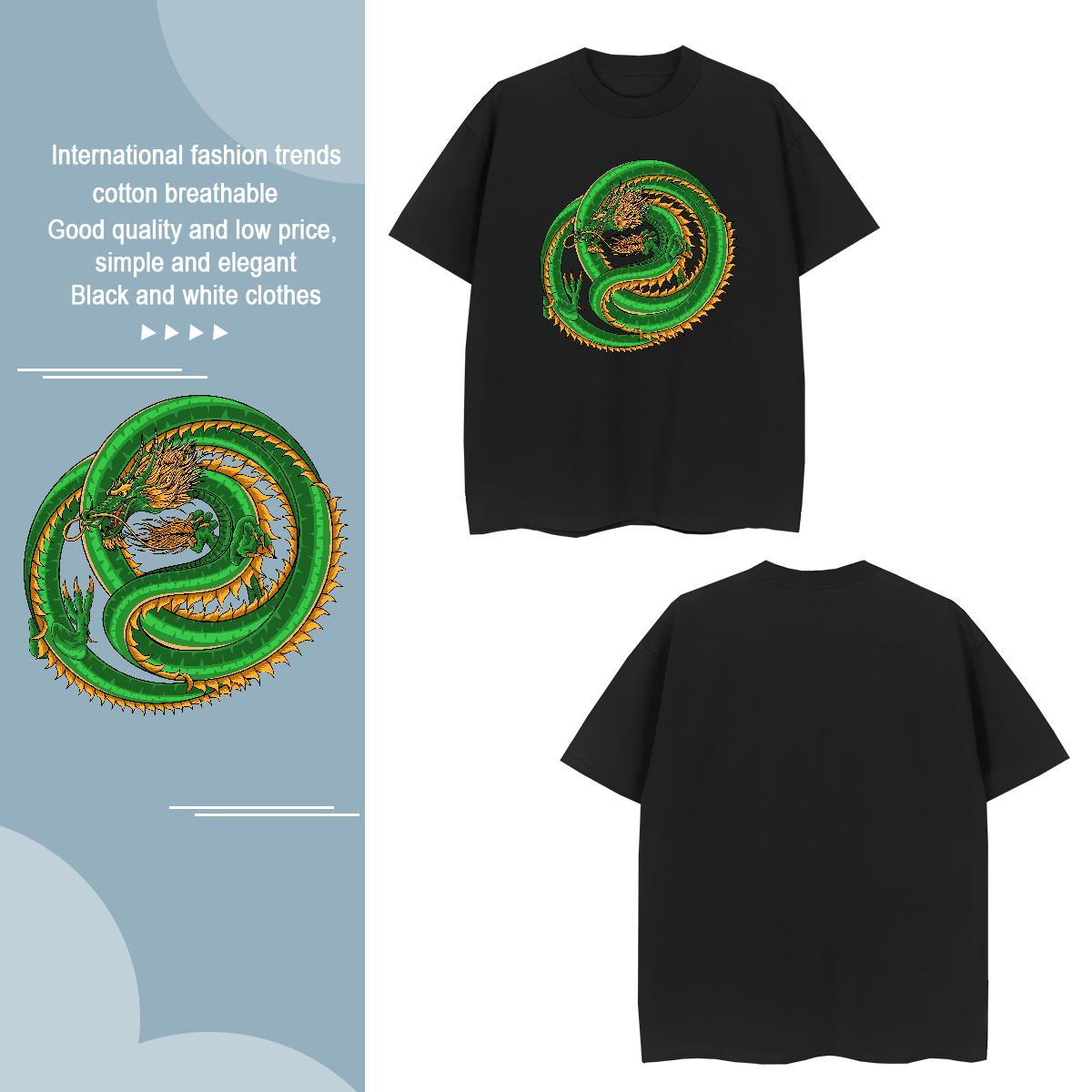 Cool Design dragon T-Shirts for Men Sport Men Tops Tees 100% Cotton 230g Fashion Round Neck Short Sleeve Oversized Wear