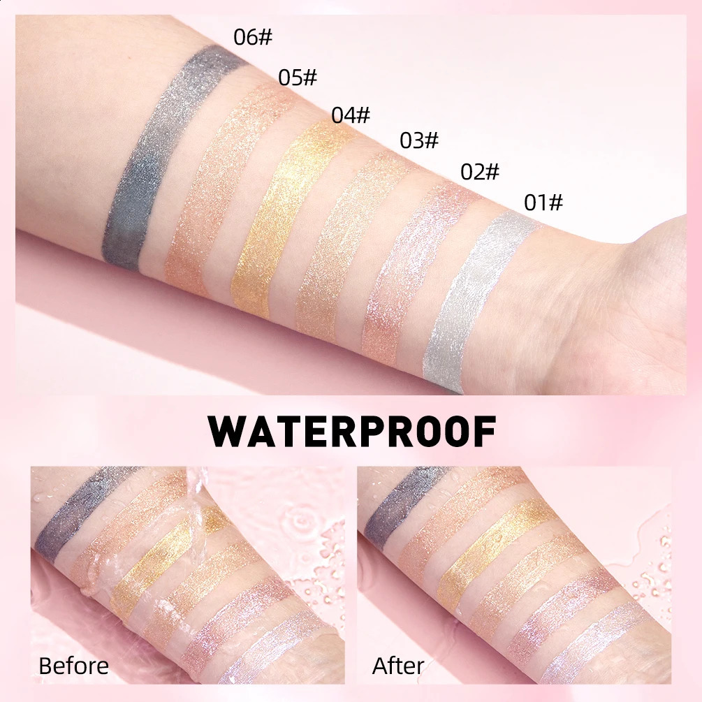 QI shimmer lip gloss beauty diamond glitter lip tint waterproof long lasting 6 colors gray flash liquid lipstick makeup 240819