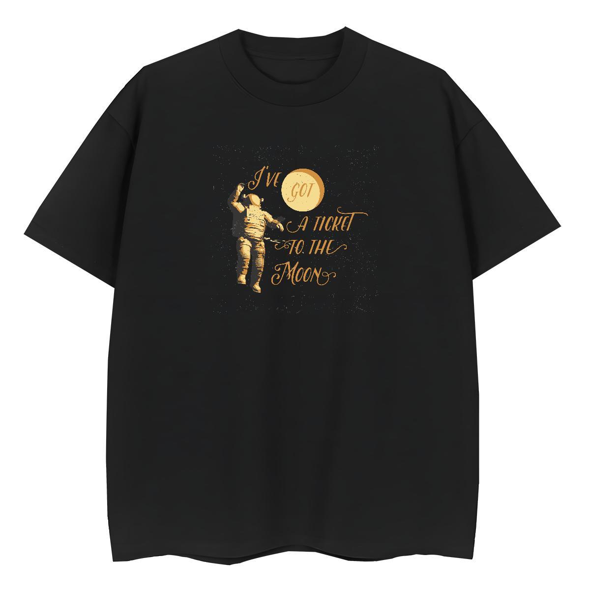 New Arrival Women Tshirts Sports Casual Crew Neck Tops Shirt Lady 230g 100% Cotton spaceman DIY Anime Printed T Shirt For Woman