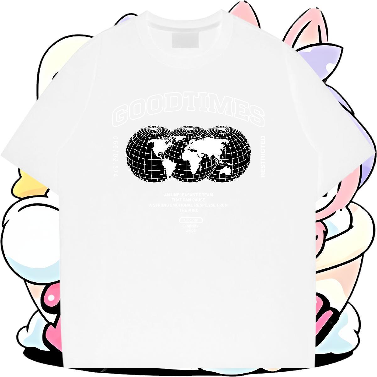 Soft worldwide 230g 100% Cotton Men Tops Tees Casual Beach O-Neck Short Sleeve T-Shirts 2024 Custom Cartoon Wear