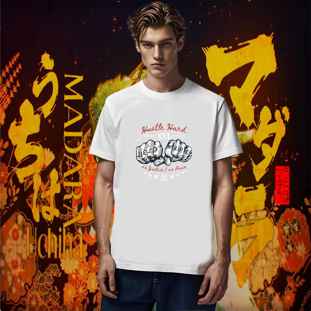 T Shirt For Man 230g Cotton hand- Home Outdoor Breathable Short Sleeve Asian Size Tshirts Classic Casual Free Shipping Tees Shirts