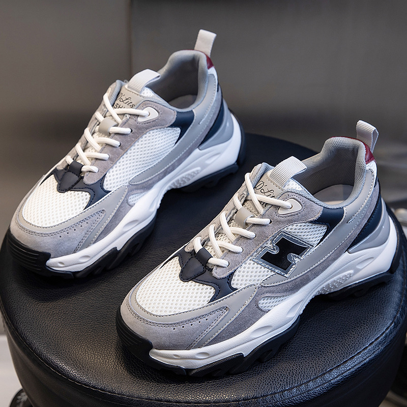 Ddmysports Children S New Autumn Leisure Sports Running With Absorbing Film Thick Soles And Igh Eight Genuine Leather Dad Shoes Women OUTDOOR