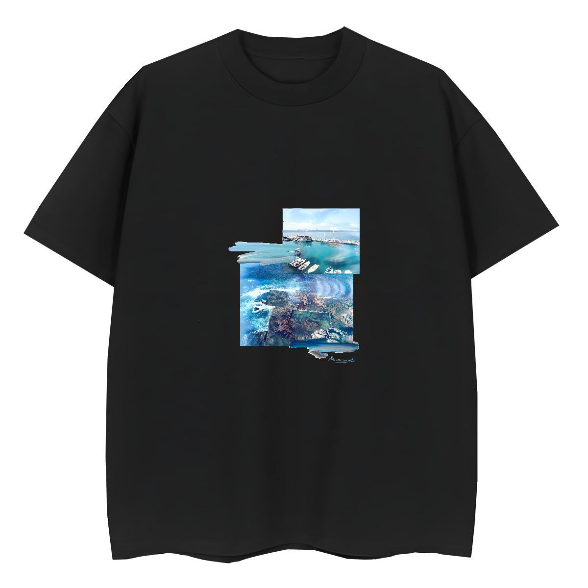 DIY Tshirt for Man Woman Street Casual O-Neck Short Sleeve Tee Shirt Comfortable 230g 100% Cotton beach DIY Anime Womens T Shirts