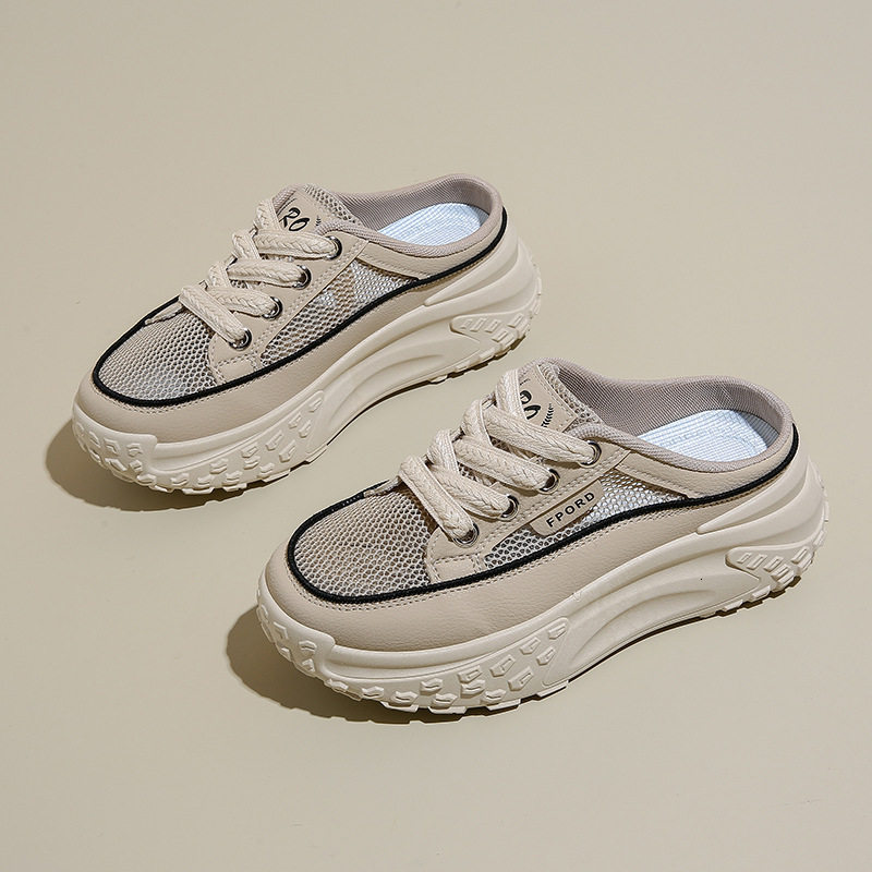 Ddmysports Summer New Instagram Korean Ollow Women S Student Thick Sole Versatile Casual Alf Slipperboard Shoes XYT OUTDOOR