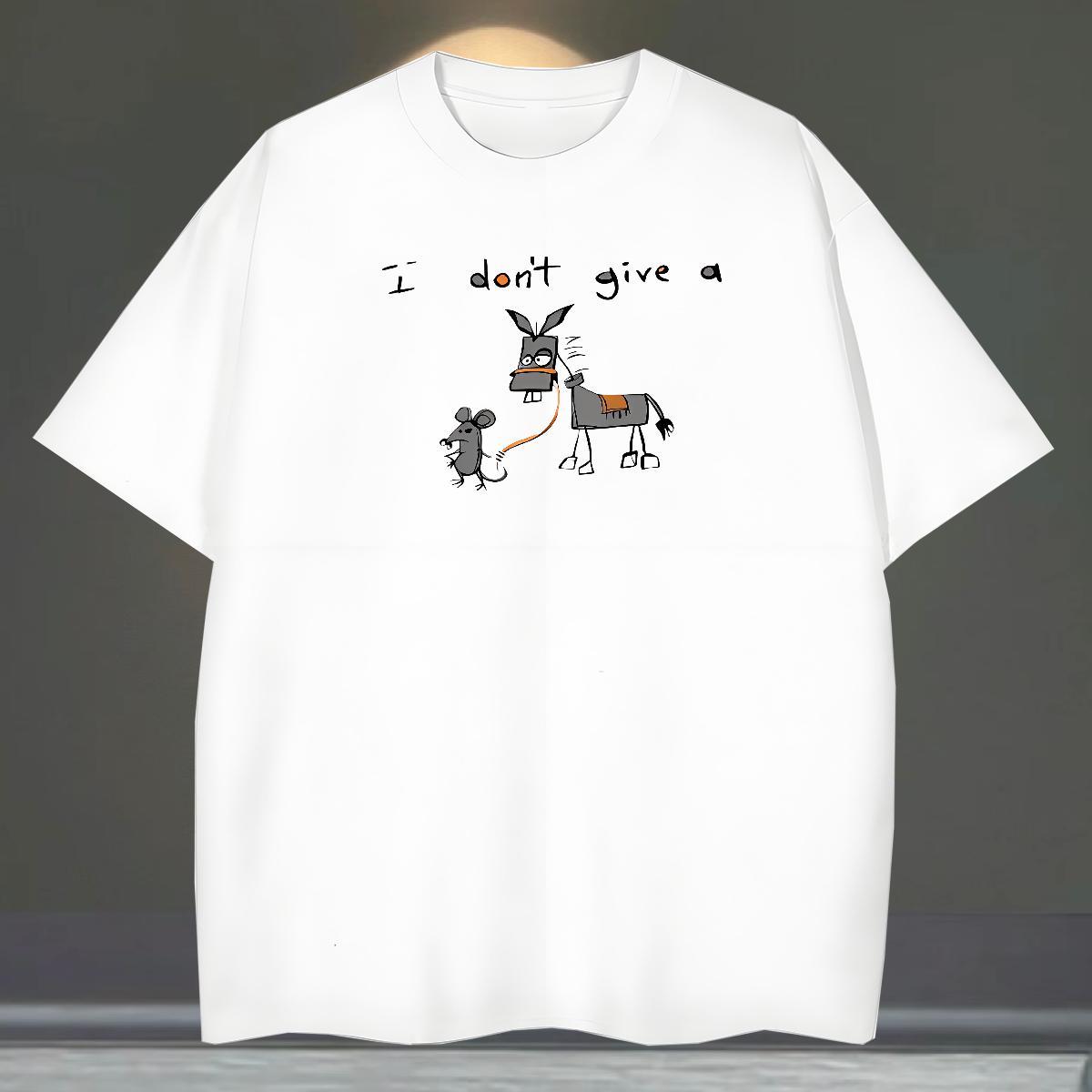 TOP Quality Couples T Shirts Beach 100% Cotton 230g DIY Breathable Crew Neck mouse T shirt 2024 DIY Tops