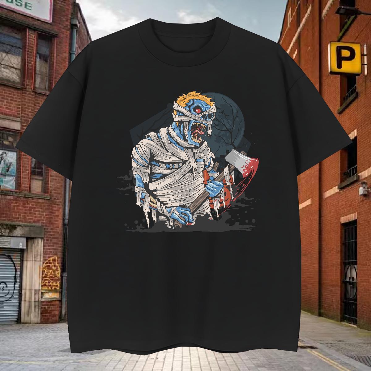 Designer T Shirt For Man zombie Round Neck Short Sleeve Street Casual Custom Printed 230g Pure Cotton Tshirts 2024 Summer Wear