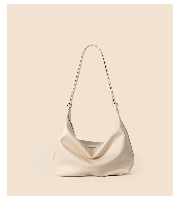 2025S Fashion Designer PU Leather Shoulder Crossbody Crescent Bag Stylish Women s Large Capacity Summer High end Tote Bag