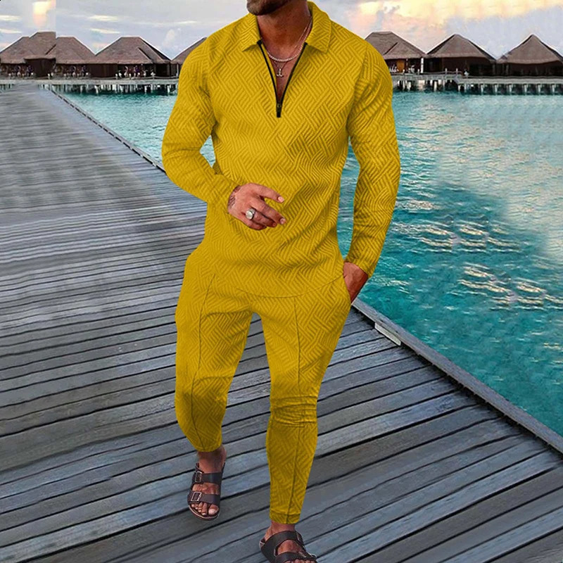 Spring Autumn Solid Y2K Mens Two-piece Suit Fashion Long Sleeve Sweatshirt and Long Pants Sport Sets Homme Casual Male Clothes 240819