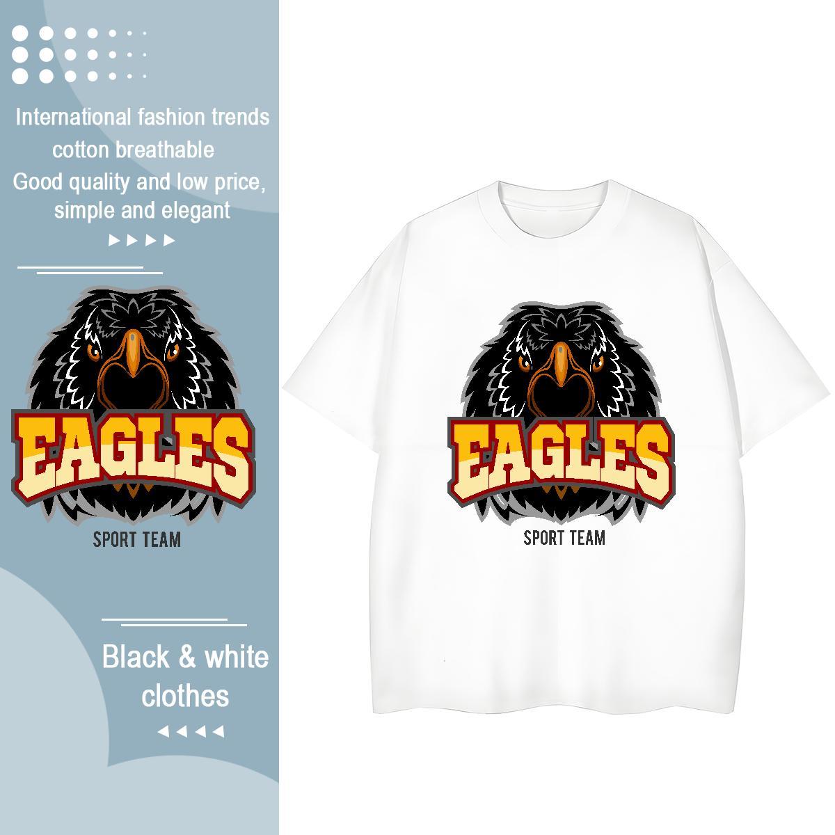 Classic Women Tshirts Beach Breathable Crew Neck Tees Shirts Comfortable 230g Cotton eagle Plus Size Custom T shirt