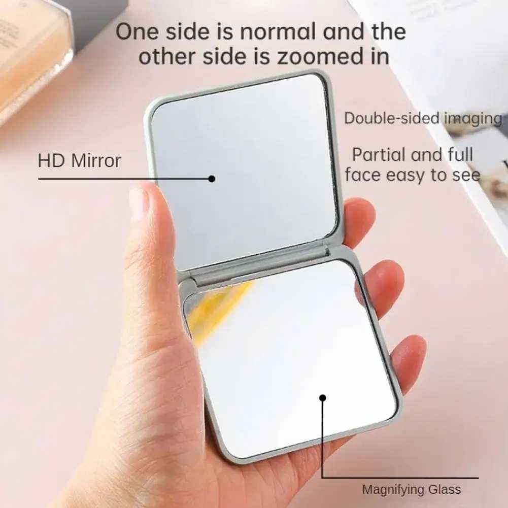 Pocket Makeup Mirror Portable Magnifying Mirror Dual Sides Cosmetic Mirror Handheld Travel Beauty Tool Y240819