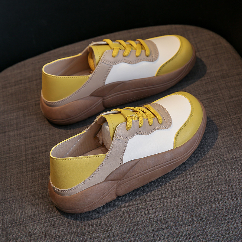 Ddmysports Summer New Instagram Alf Slipper Feet Breathable Little White Shoes Women S Korean Street Shoot Versatile Student Leisure A OUTDOOR