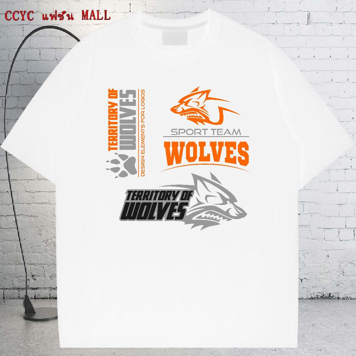 High Quality Men Clothes T-Shirt Street Casual 100% Cotton 230g DIY Printed Breathable Short Sleeve wolf T shirt 2024 Designer Tee Shirt