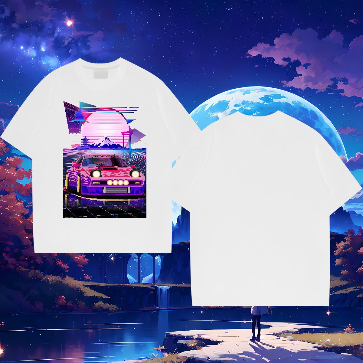Comfortable beach 230g 100% Cotton Men Clothes T-Shirt Casual Daily Wear Crew Neck Man T Shirts Brand Customized Print Tops