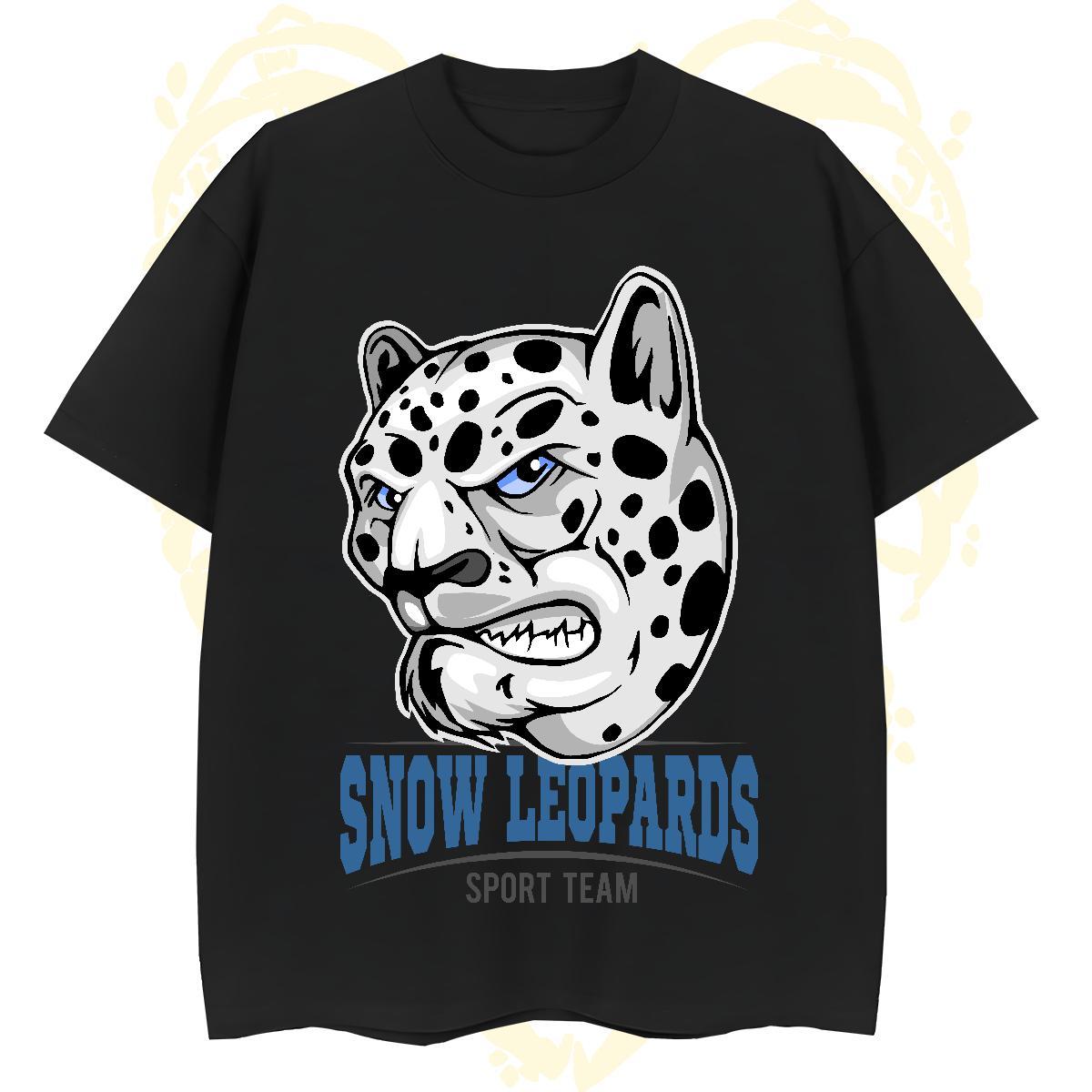 Soft T Shirts Men leopard Breathable Soft Casual Daily Wear Asian Size 230g 100% Cotton Men Tops Tees Fashion Casual Clothings
