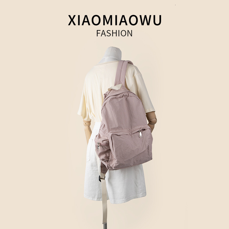 Spring new product niche design nylon bag large capacity high-end simple college backpack women's fashion