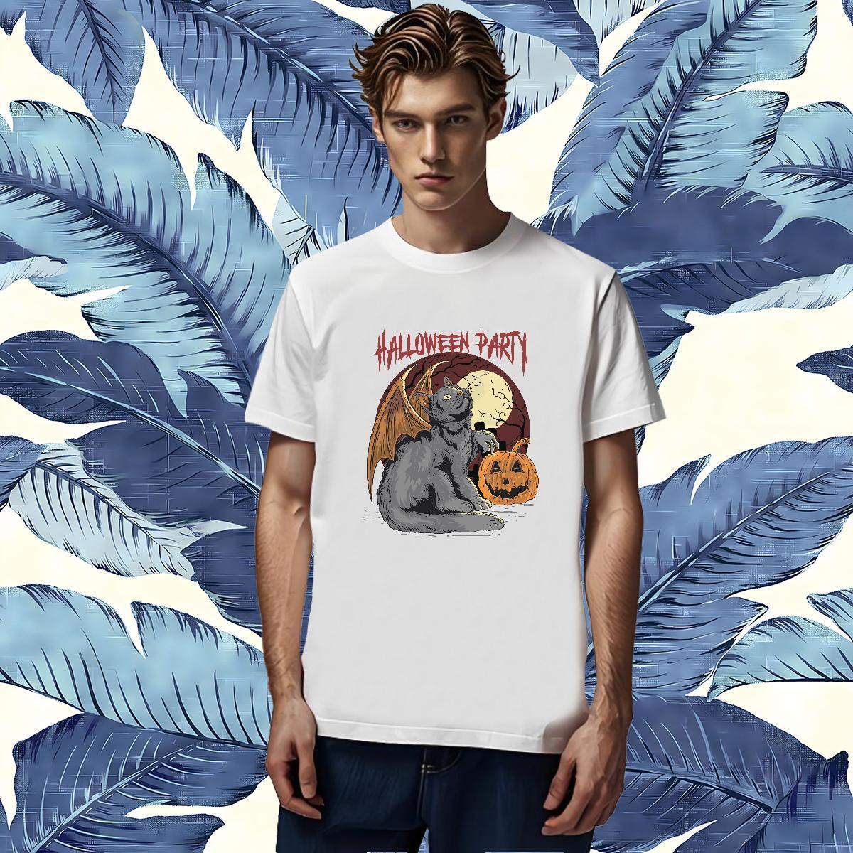 DIY Customized Tshirts halloween Casual 230g Cotton Tops Breathable Soft Free Shipping T-Shirts for Men DIY Printed
