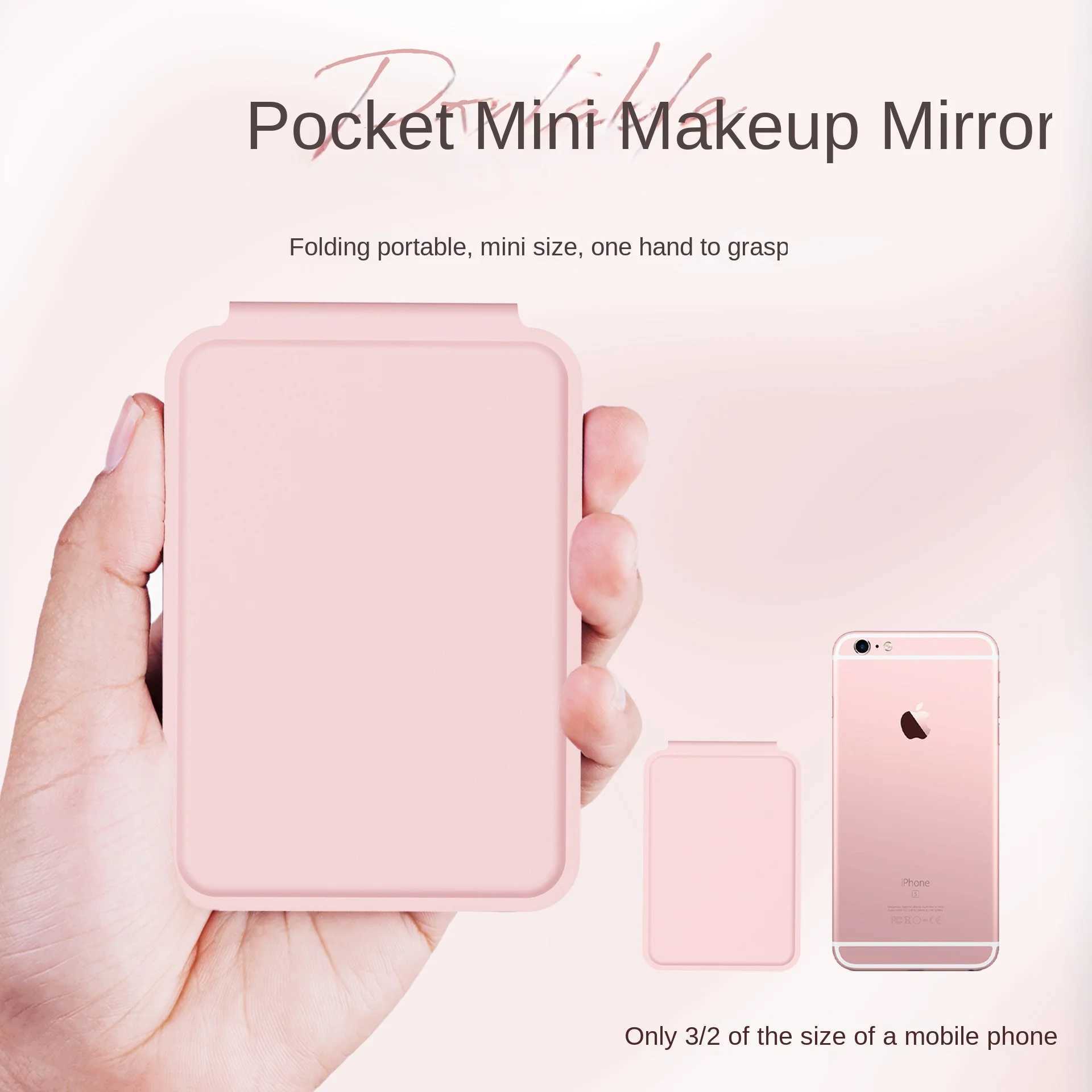 Portable Vanity Lamp Folding Cosmetic Mirrors Lighted Makeup Mirror with LED Lamp Foldable Design Battery Version Y240819