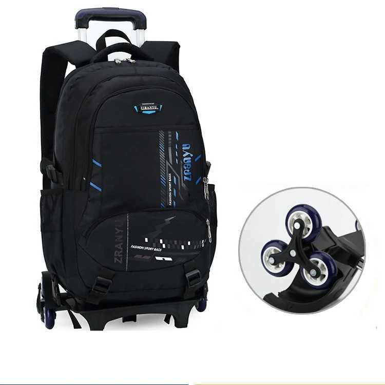 ZIRANYU kids School Rolling backpack Trolley bag for teenagers Student school bag on wheels boy Wheeled backpack bag for school Y240820