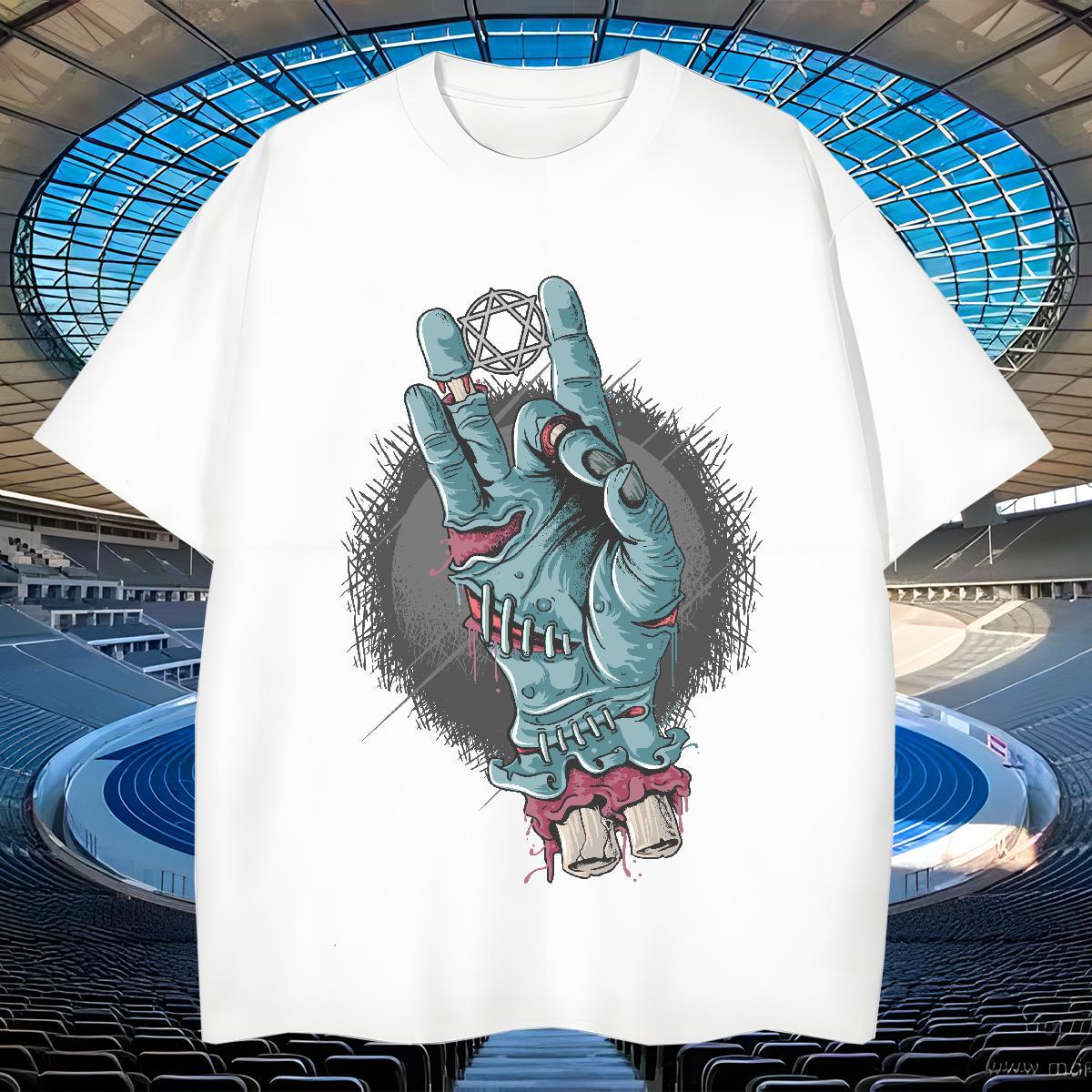 TOP Quality T-Shirts for Men hand Breathable Street wear Hip Hop Plus Size Custom 230g 100% Cotton Men Tops Tees Brand Tshirts