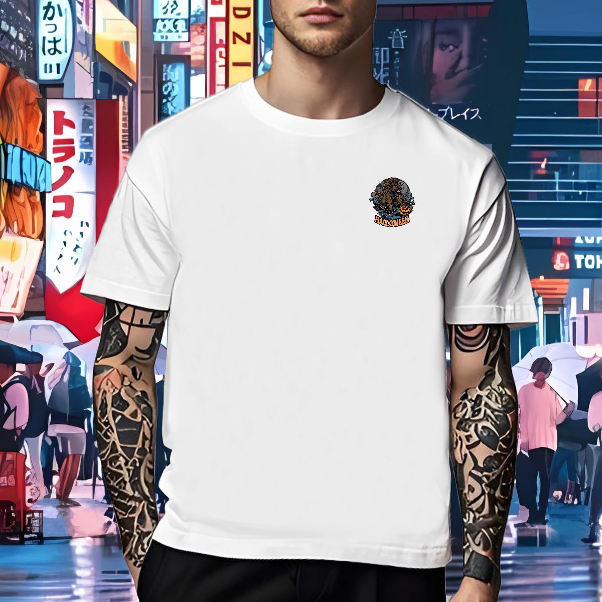 DIY Customized Tshirt for Man Woman pumpkin Home Outdoor 100% Cotton 230g Tees Shirts Breathable Popular T Shirts Men Skull