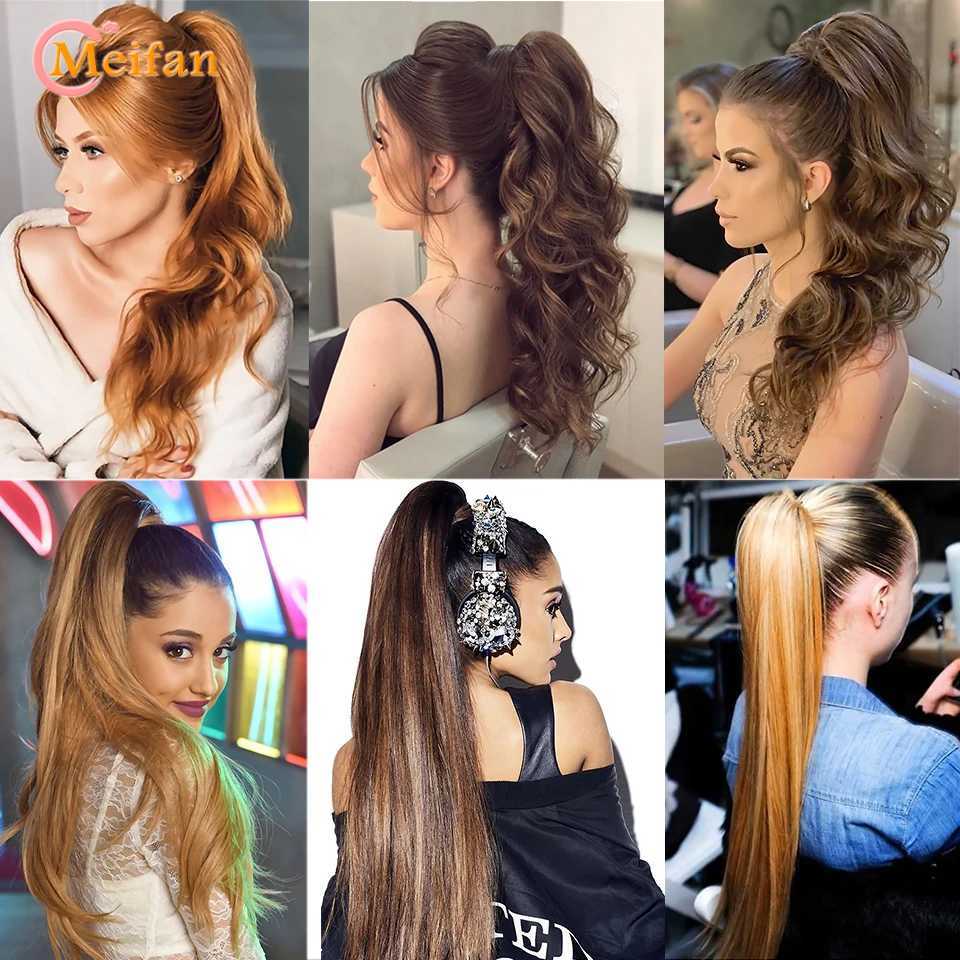 MEIFAN long synthetic wave clip in ponytail hair wig extended claw ponytail female role-playing party hair W240817
