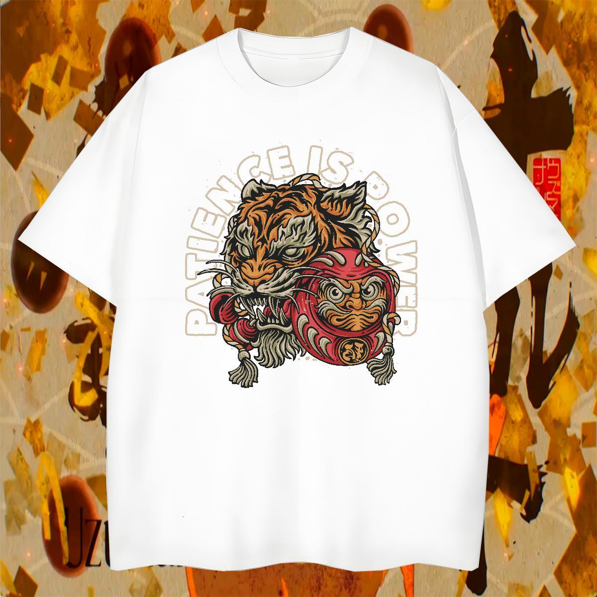 Loose Men Clothes T-Shirt Summer Casual 100% Cotton 230g Customized Short Sleeve O-Neck fierce Men T Shirts Stylist Top Tees