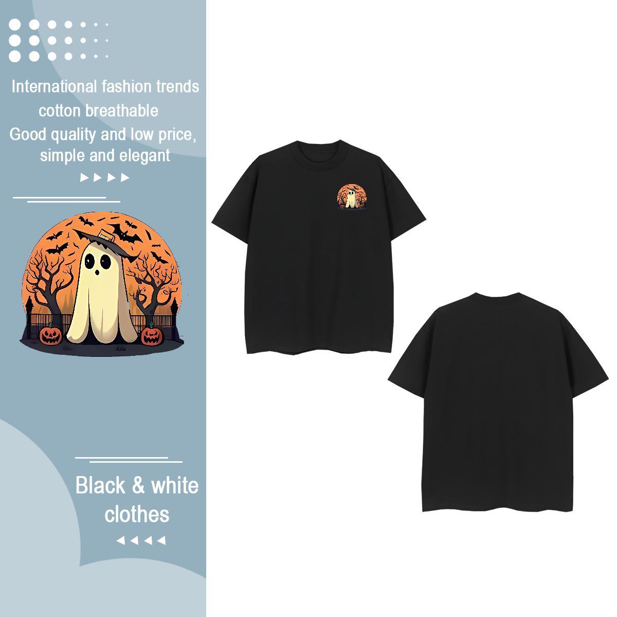 Fashion Designer Men Clothes T-Shirt monster Hip Hop Street 100% Cotton 230g Tee Shirt Breathable Crew Neck Wholesale T shirt Black Oversized