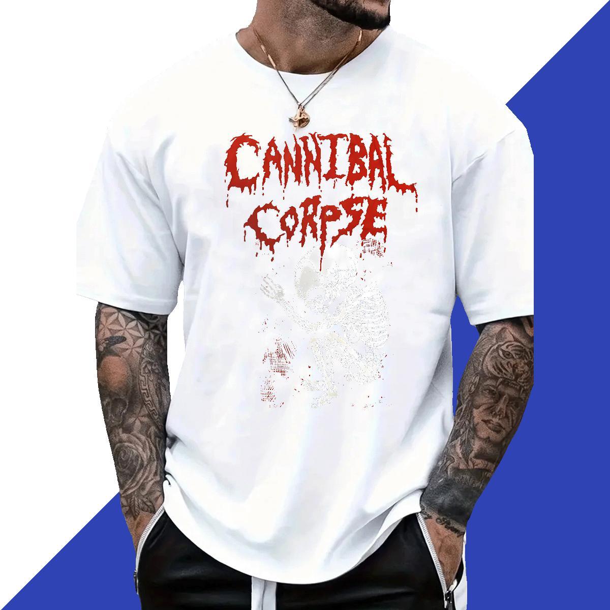 New Designer scary Tshirt for Man Woman 230g Pure Cotton T-Shirts for Men DIY Printed Casual Crew Neck Breathable Loose Fit Clothes