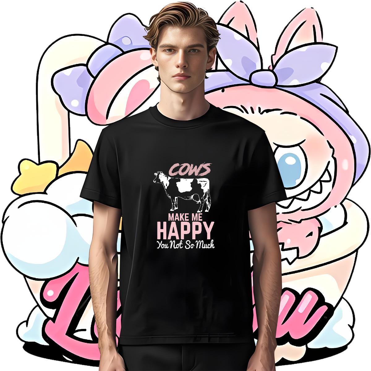 Brand happy 230g Pure Cotton Tshirt for Man Woman Street Crew Neck Men T Shirts Custom Custom Anime Tee Shirt