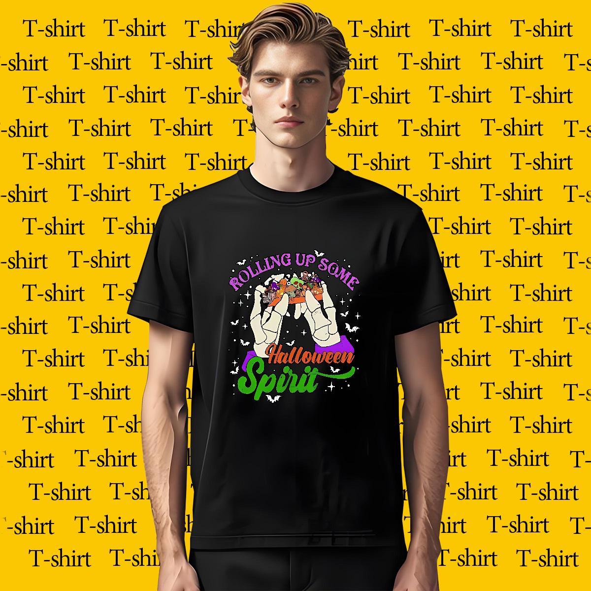 Casual New Men Tops Tees halloween Street wear Hip Hop 100% Cotton 230g Top Tees Crew Neck Breathable Loose T Shirts Men Custom Printed