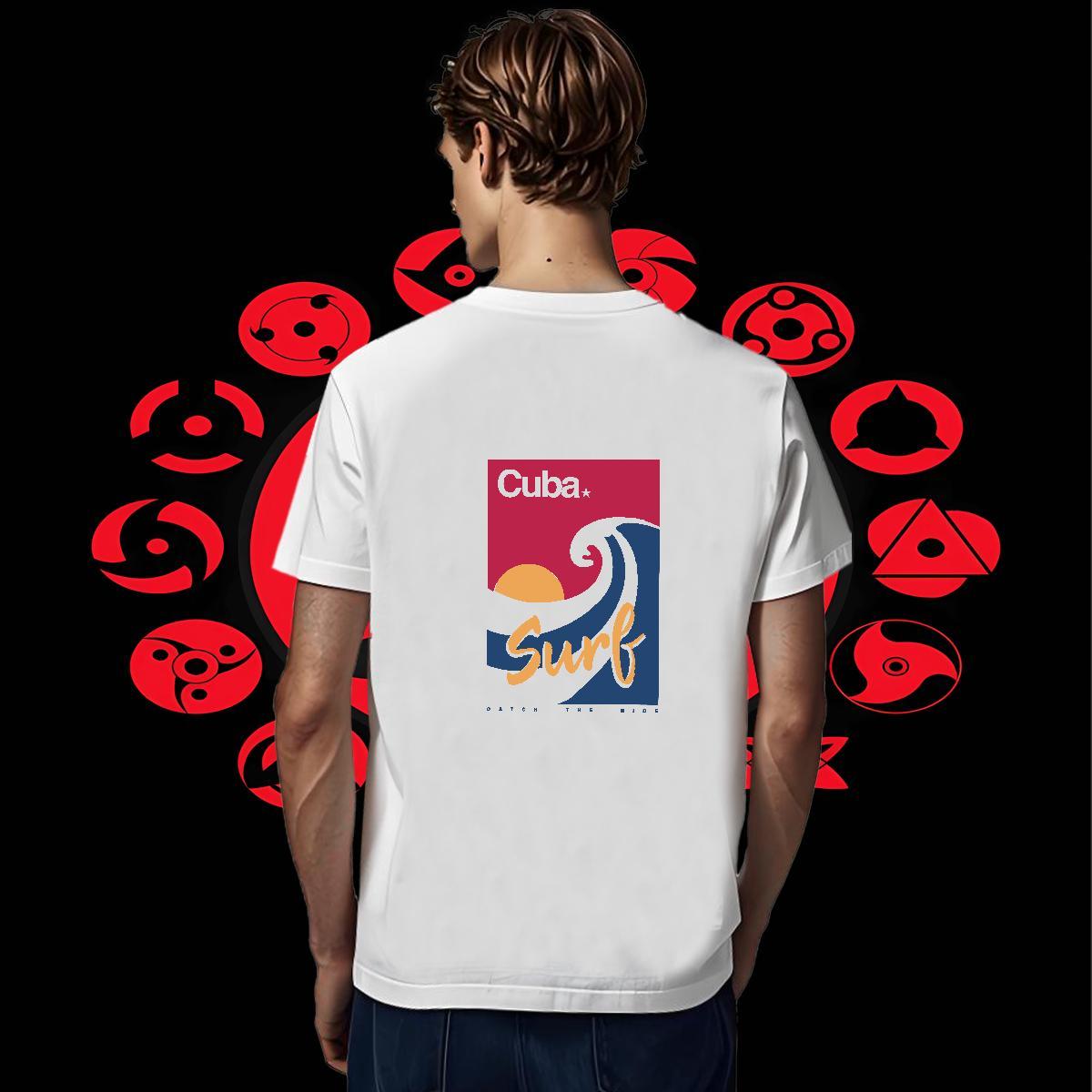 Classic Men Tshirts Street wear Hip Hop 230g Pure Cotton Anime Short Sleeve O-Neck beach T shirt 2024 New Top Tees