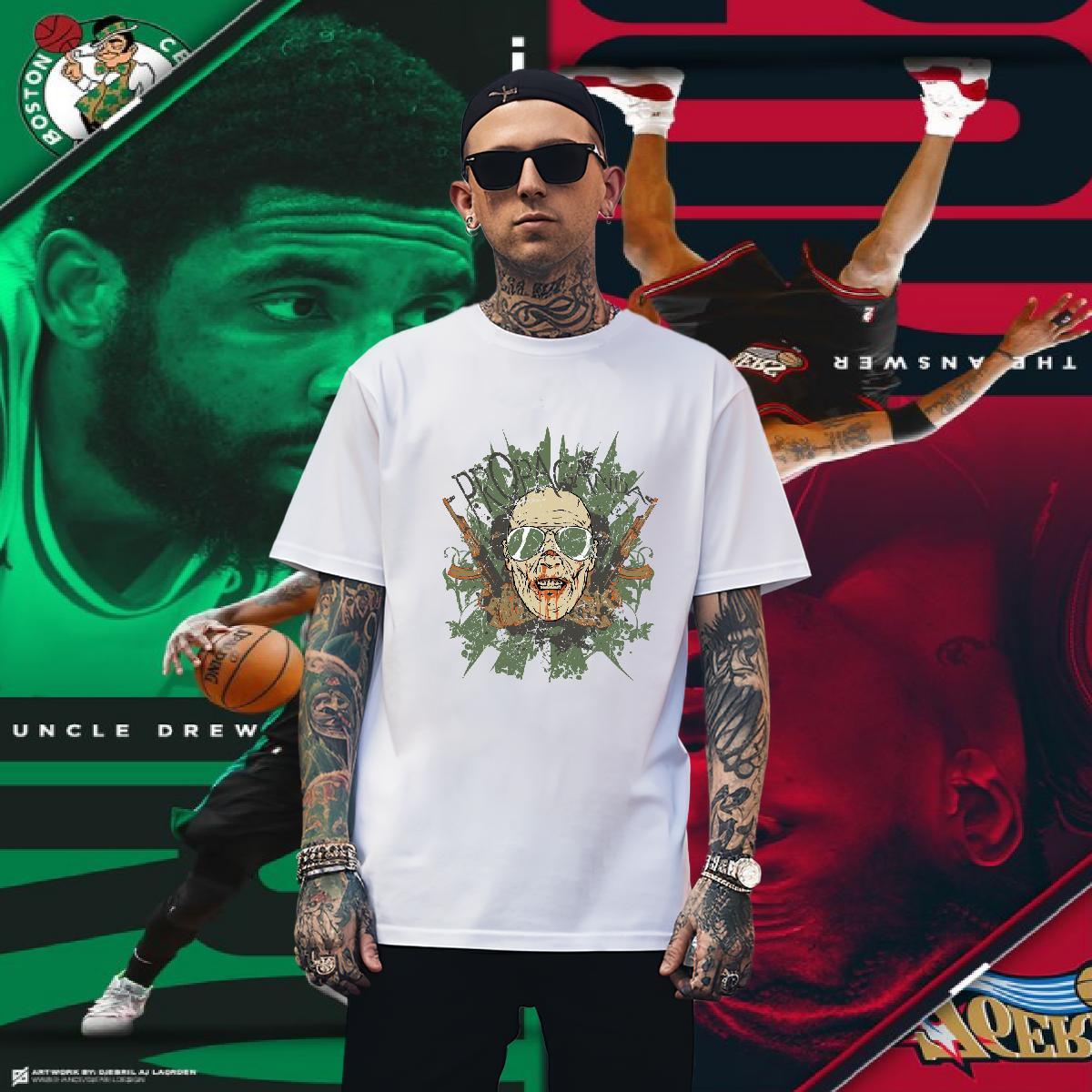 Popular T shirt long-barrelled gun Breathable Casual Beach Custom Printed 230g Cotton Men Tees Classic Tops Tees