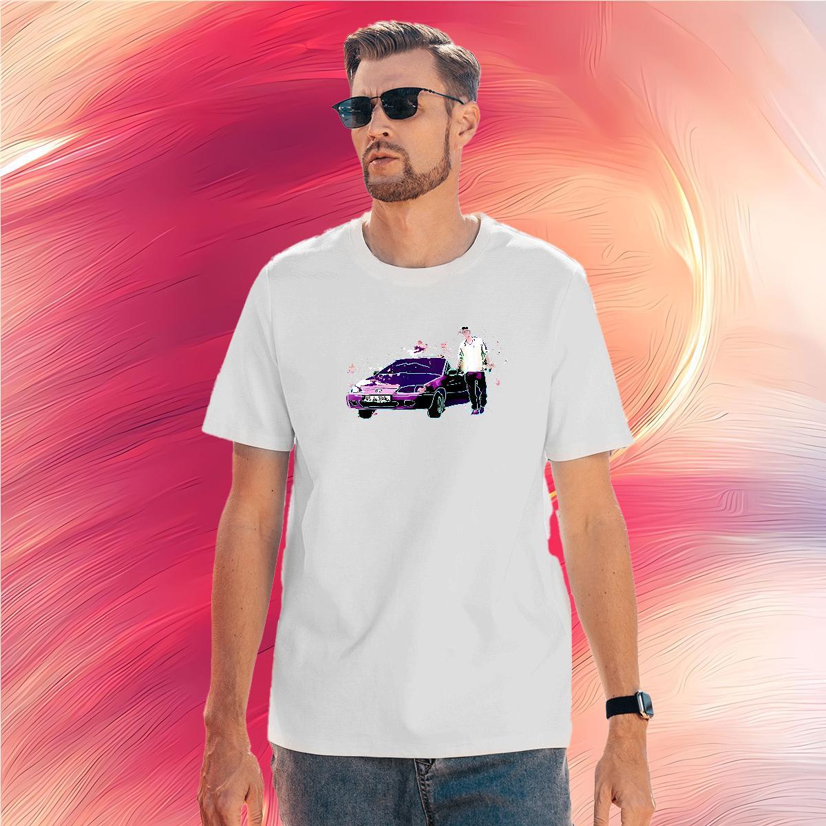 Cool Design car 230g Pure Cotton Men Tees Beach O Neck Short Sleeves T-Shirts for Men Fashion Designer Customized Tops Tees