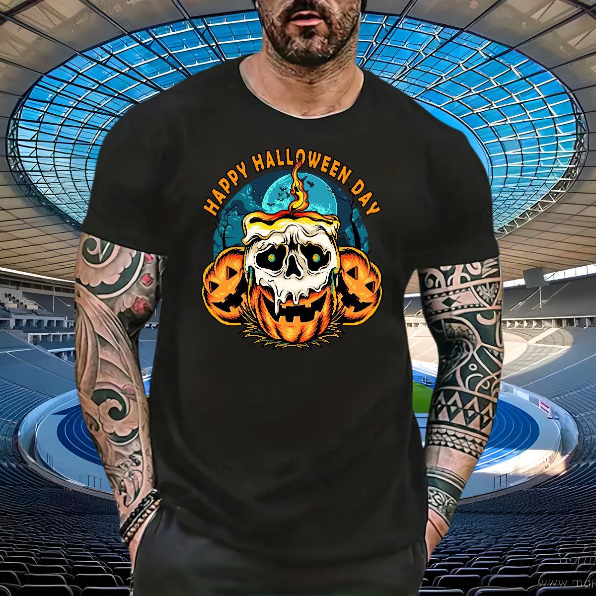 Free Shipping T-Shirts halloween Short Sleeve O-Neck Summer Casual DIY Anime 230g 100% Cotton Men Tees DIY Customized Tshirts