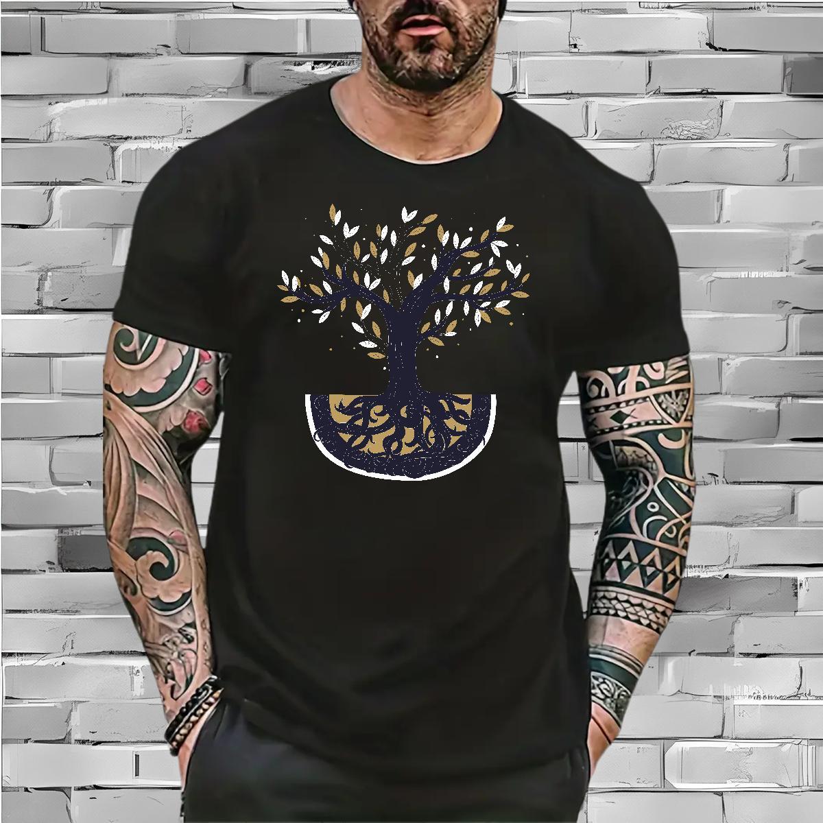 2024 Designer Tshirts tree Daily Outfit 230g Pure Cotton Tops Crew Neck Breathable Brand T Shirt For Man Custom Printing