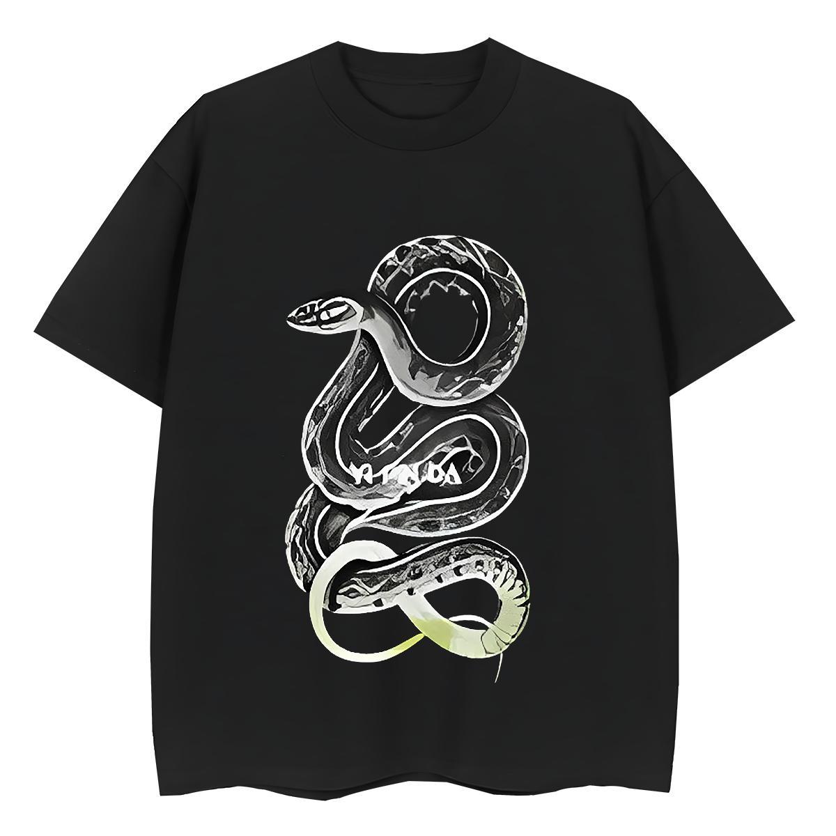 Designer Women Tshirts Sport O-Neck Short Sleeve Clothes Shirt Free Shipping 100% Cotton 230g snake Floral Print Womens T Shirts